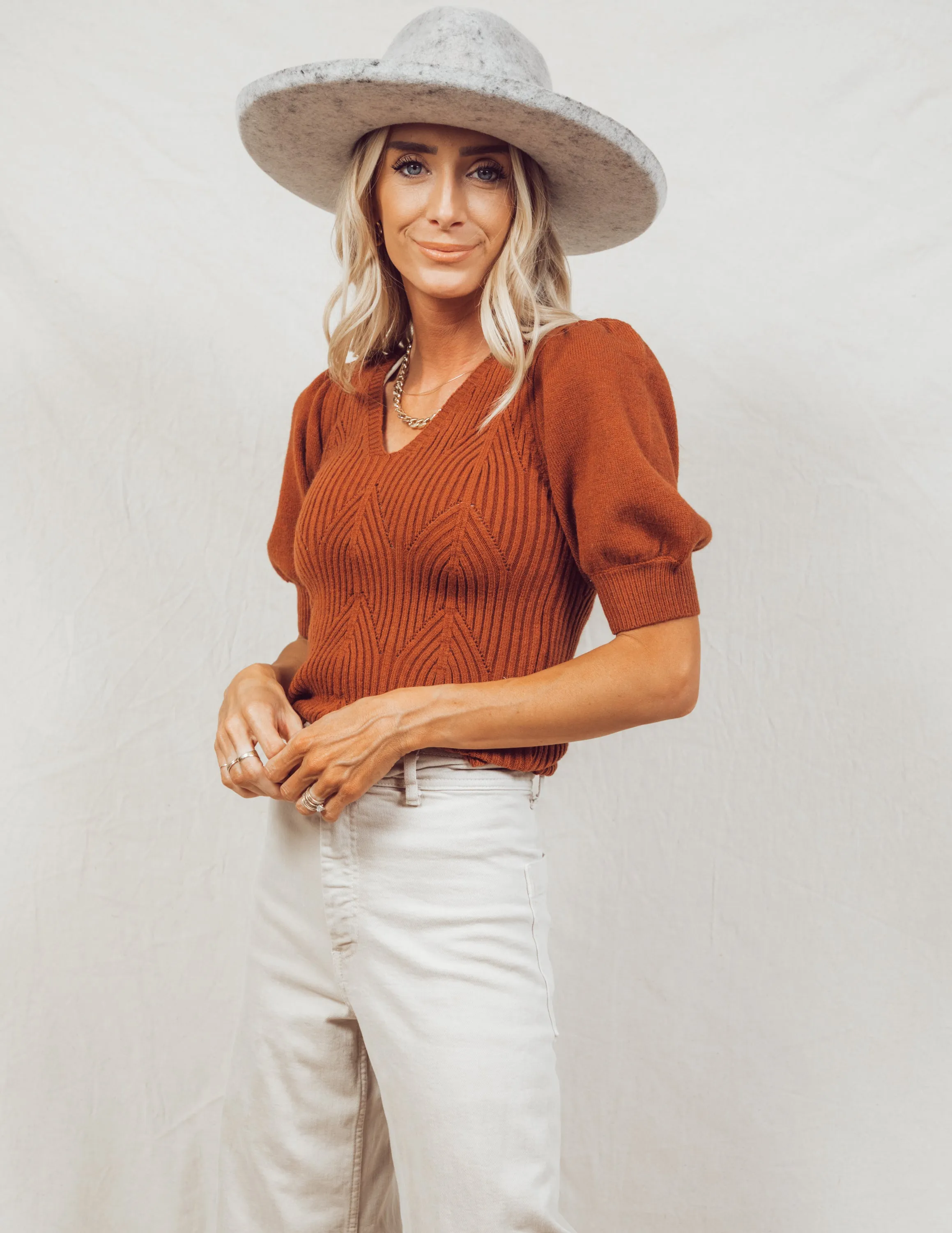 Geometric Ribbed Sweater sold by Shop Stevie