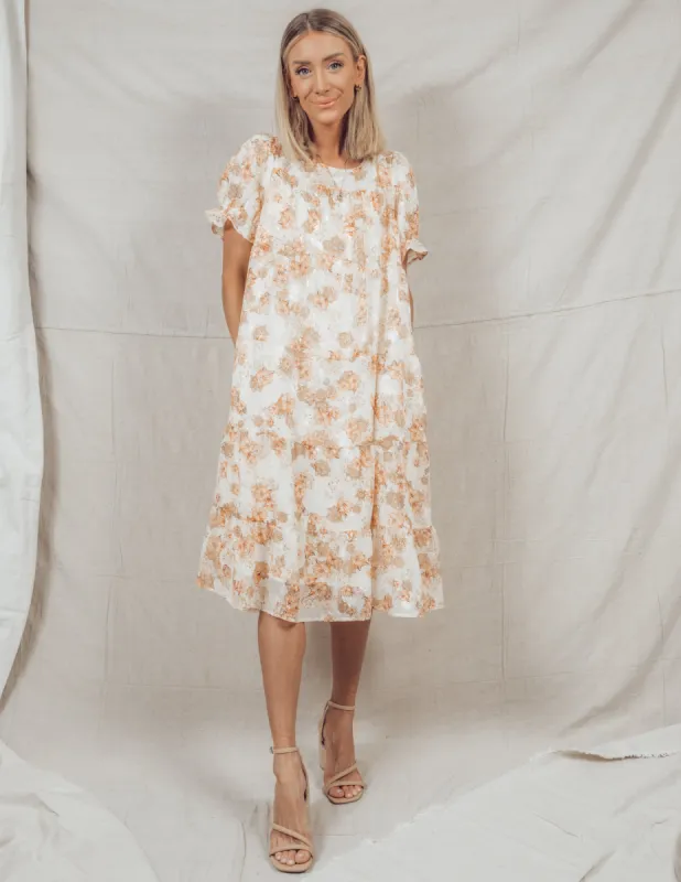 Serena Floral Midi Dress sold by Shop Stevie