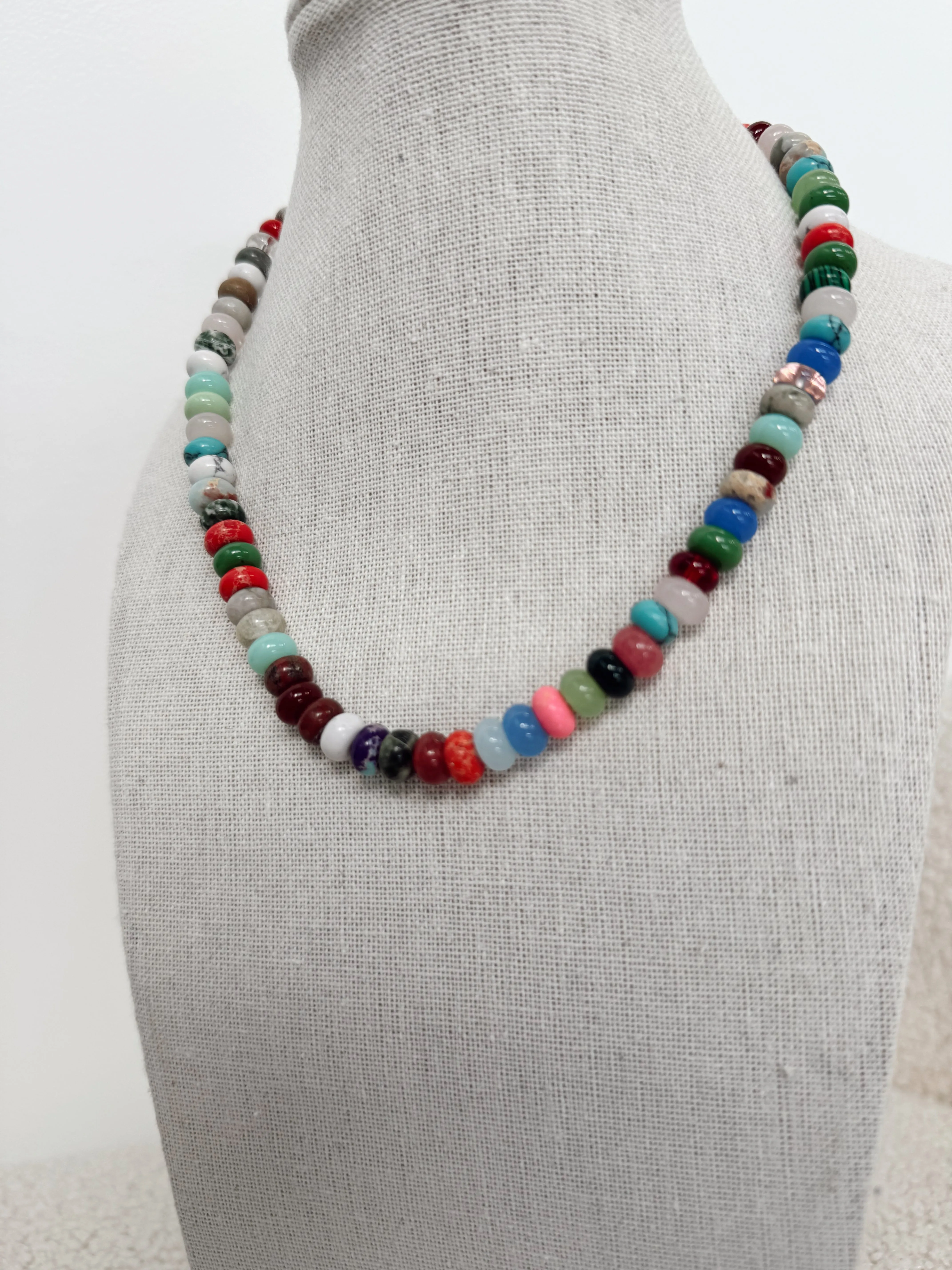 Multicolored Stone Necklace sold by Shop Stevie product image thumbnail 2