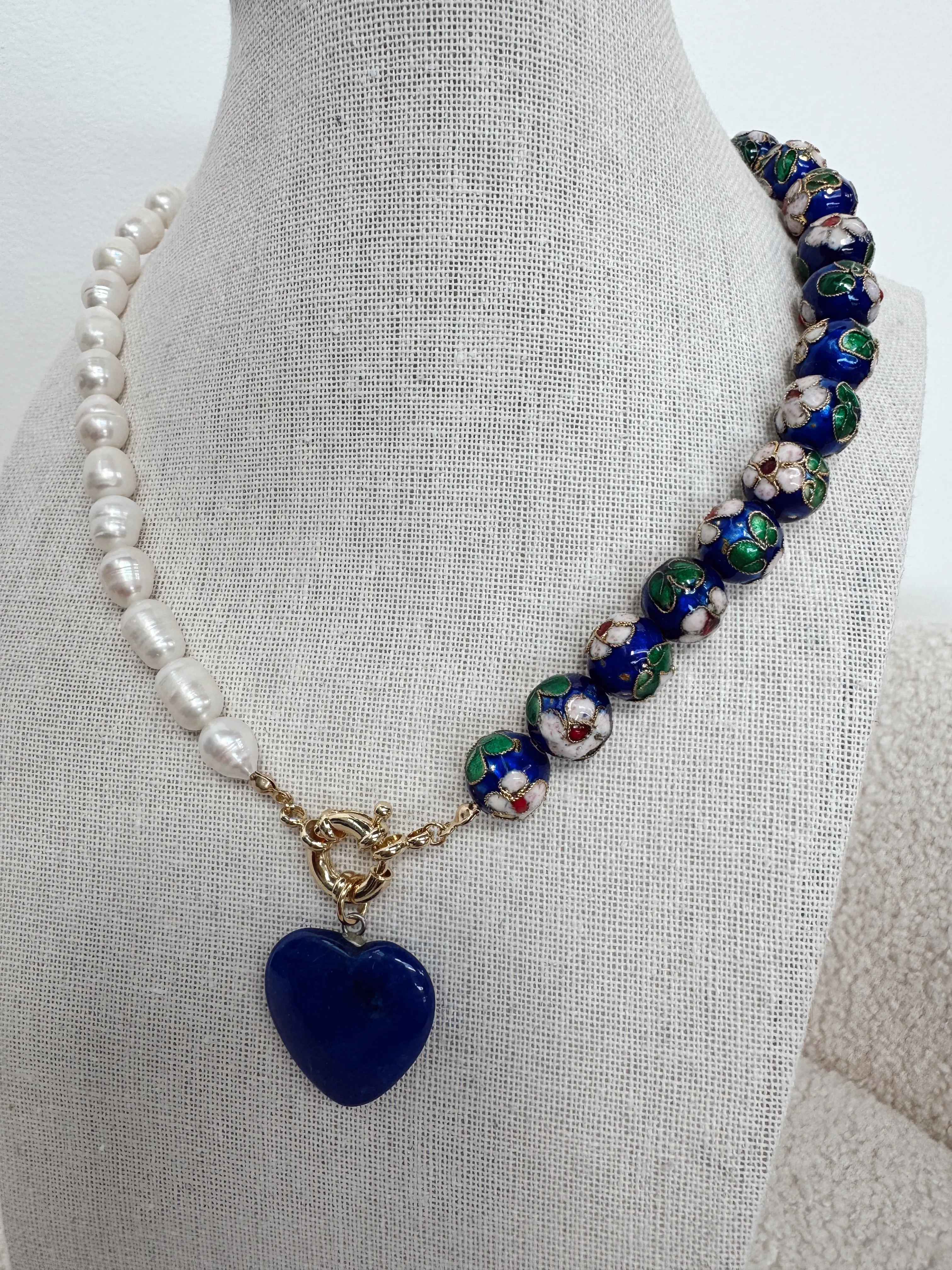 Blue Heart Pendant Necklace sold by Shop Stevie product image thumbnail 2