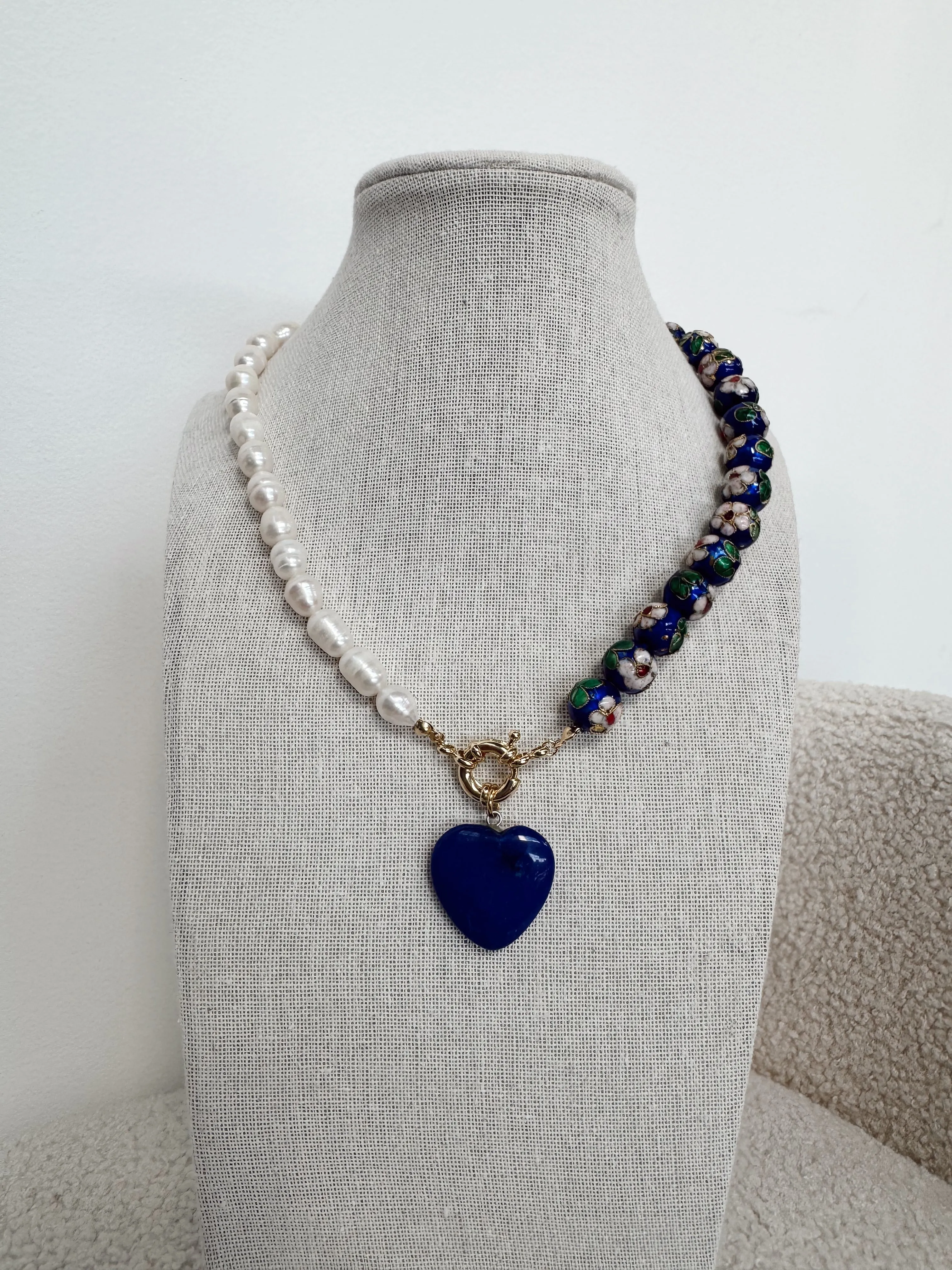 Blue Heart Pendant Necklace sold by Shop Stevie