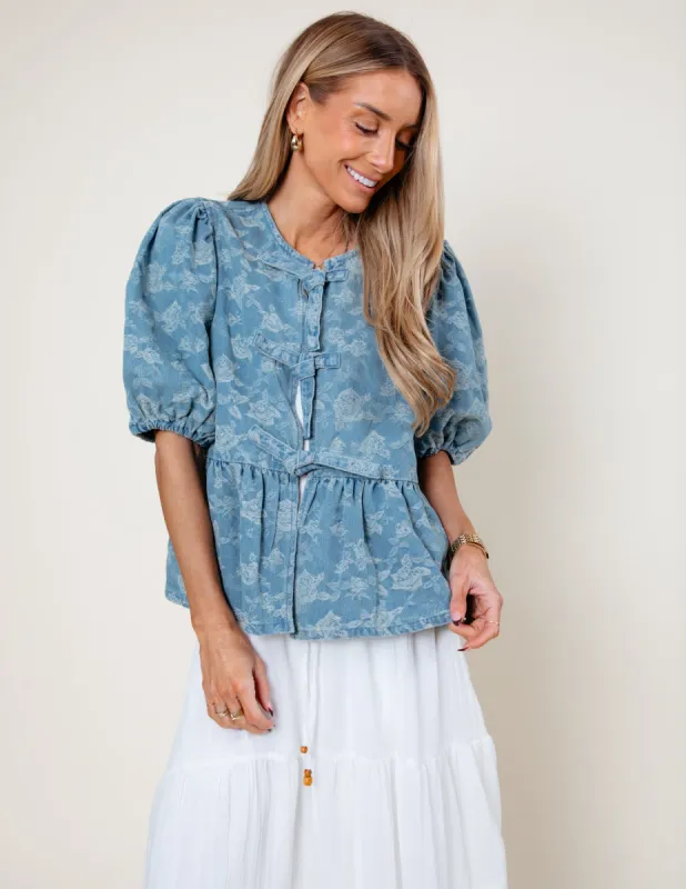 Ken Denim Top sold by Shop Stevie