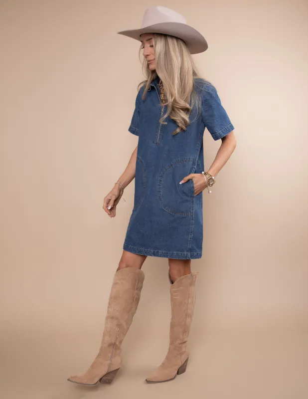 Lexie Denim Dress sold by Shop Stevie