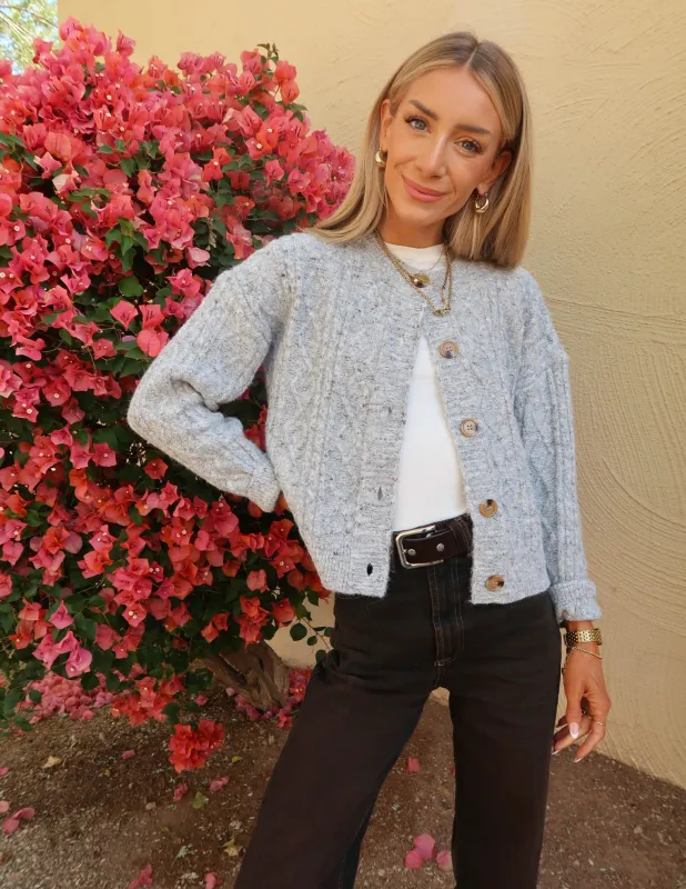 Sylvie Cable Knit Cardigan sold by Shop Stevie