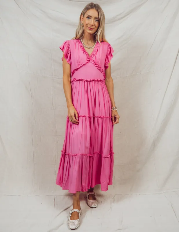 Fiona Tiered Midi Dress sold by Shop Stevie