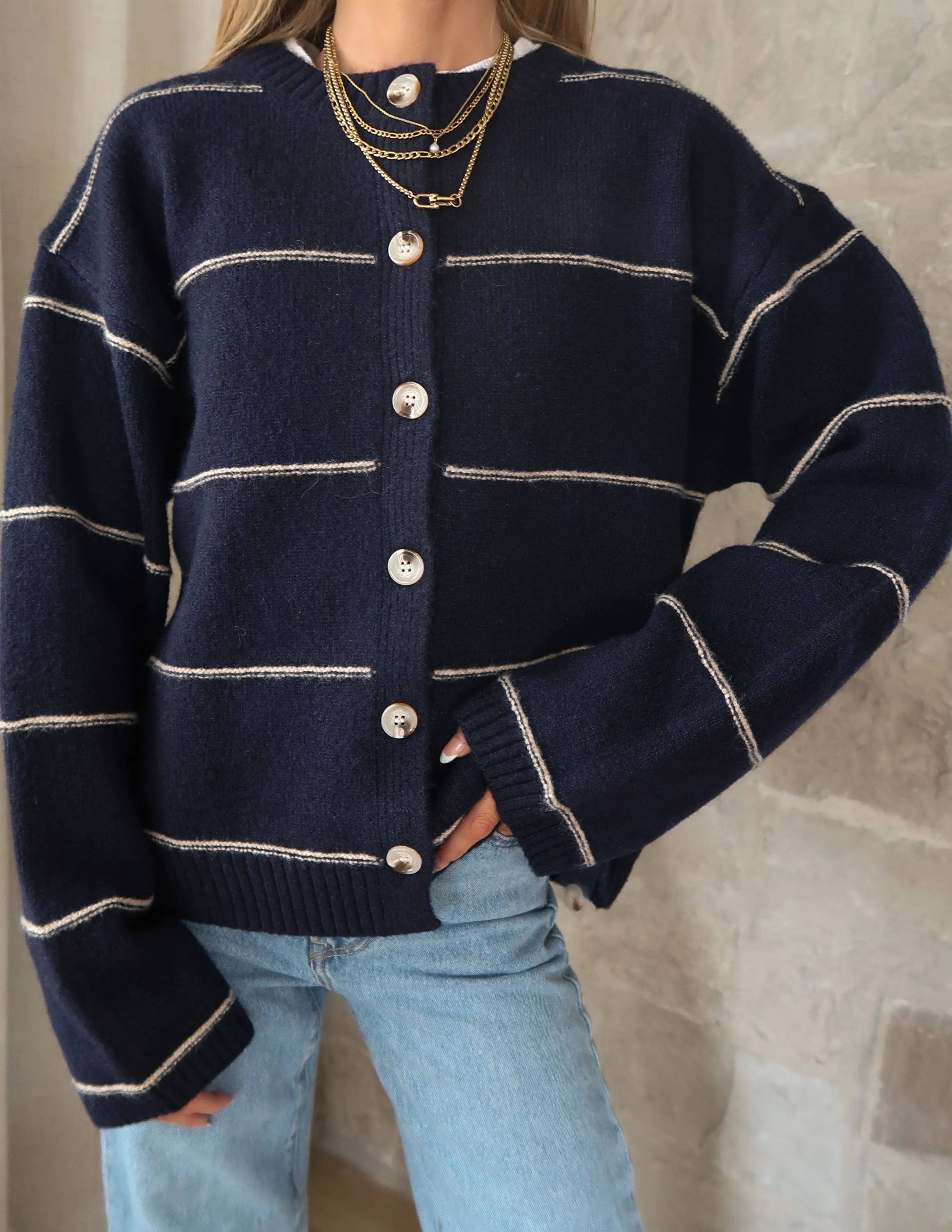 Danny Striped Cardigan sold by Shop Stevie product image thumbnail 3