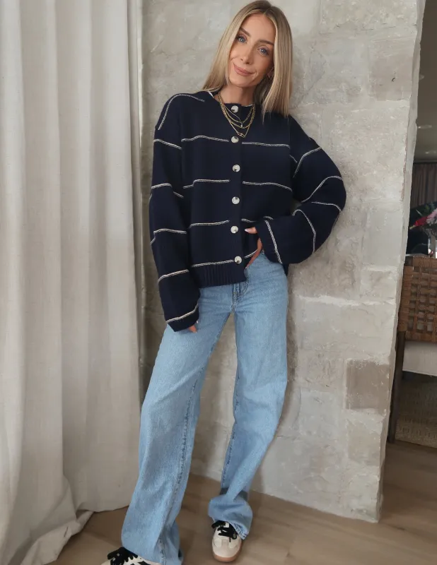 Danny Striped Cardigan sold by Shop Stevie