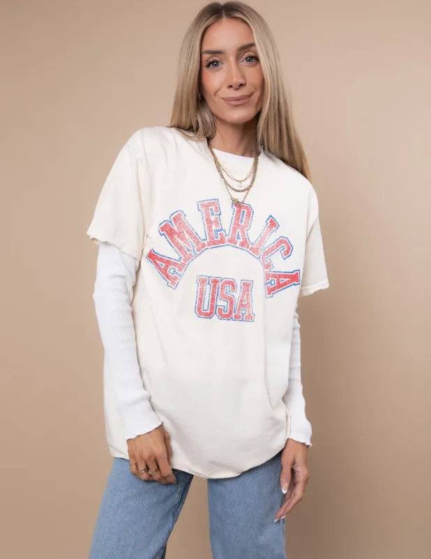America USA Graphic Tee sold by Shop Stevie