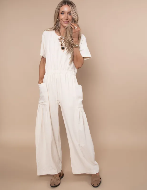 Dalila Textured Jumpsuit sold by Shop Stevie