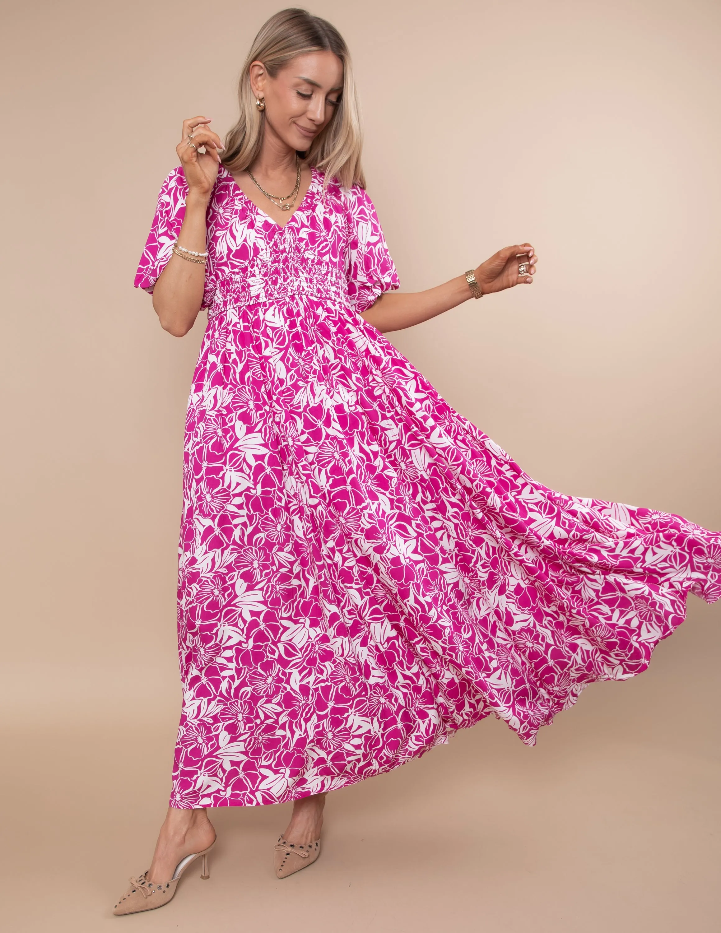 Resort Print Maxi Dress sold by Shop Stevie product image thumbnail 3