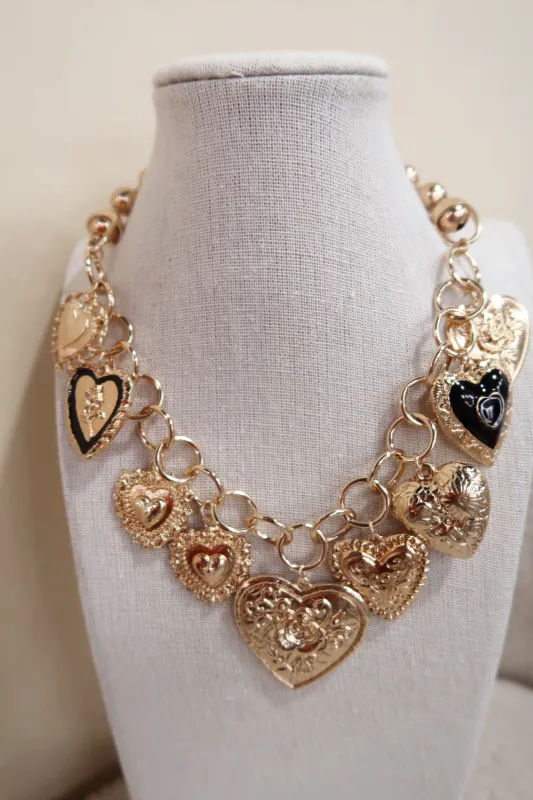 Beaded Heart Charm Necklace sold by Shop Stevie