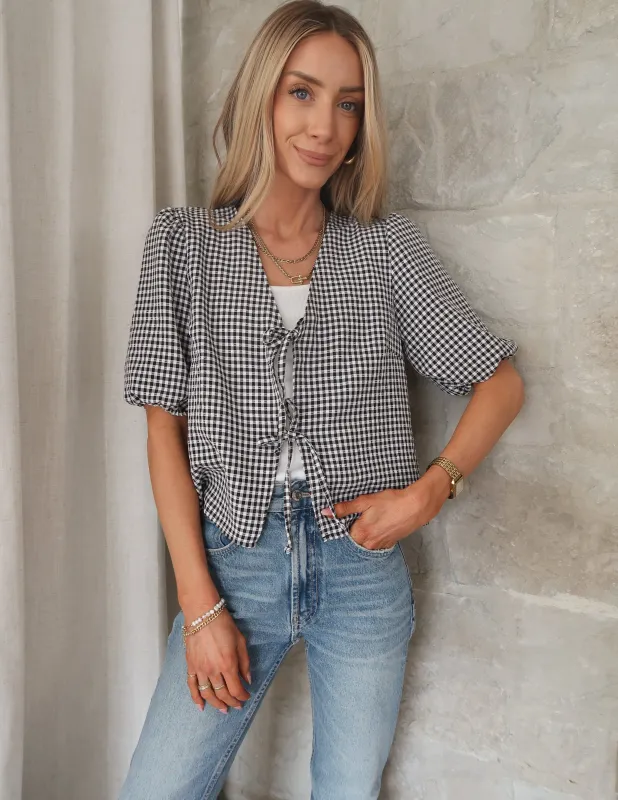 Nadine Gingham Top sold by Shop Stevie