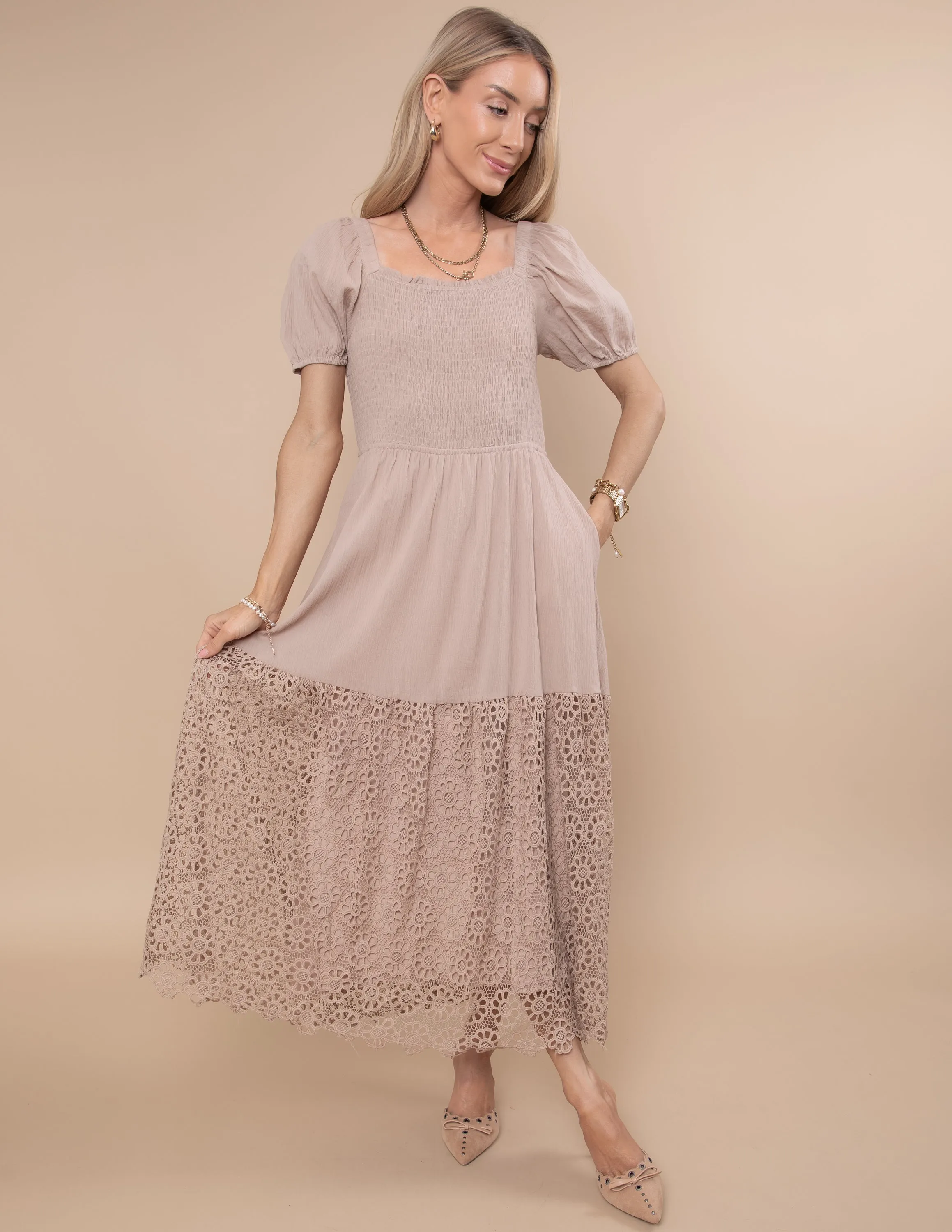 Miriam Eyelet Dress sold by Shop Stevie product image thumbnail 3