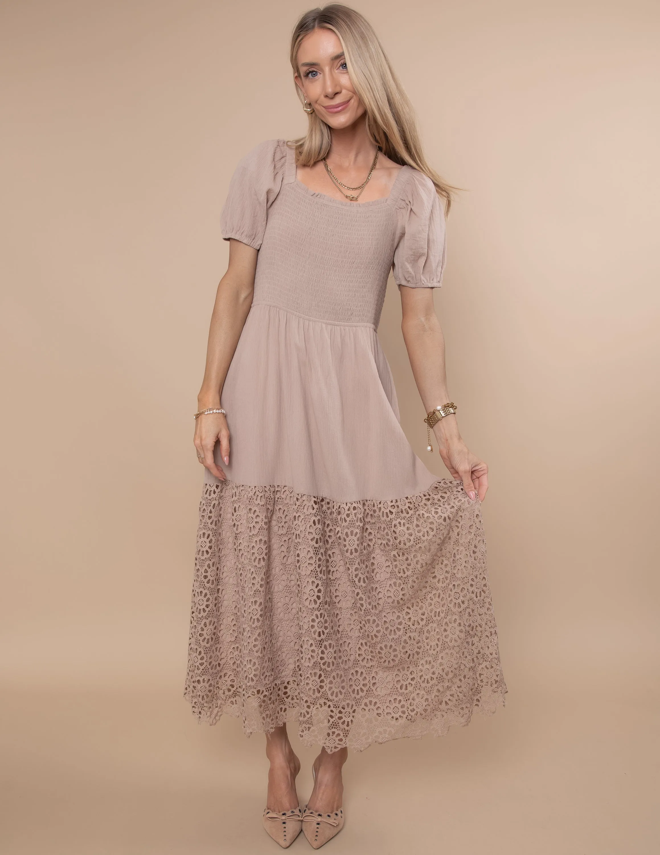 Miriam Eyelet Dress sold by Shop Stevie