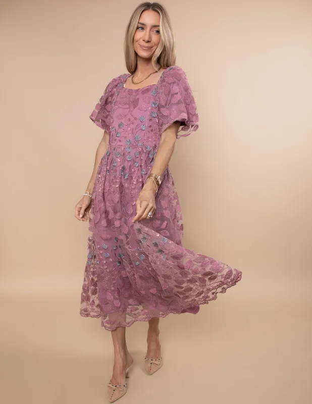 Haley Embroidered Mesh Dress sold by Shop Stevie