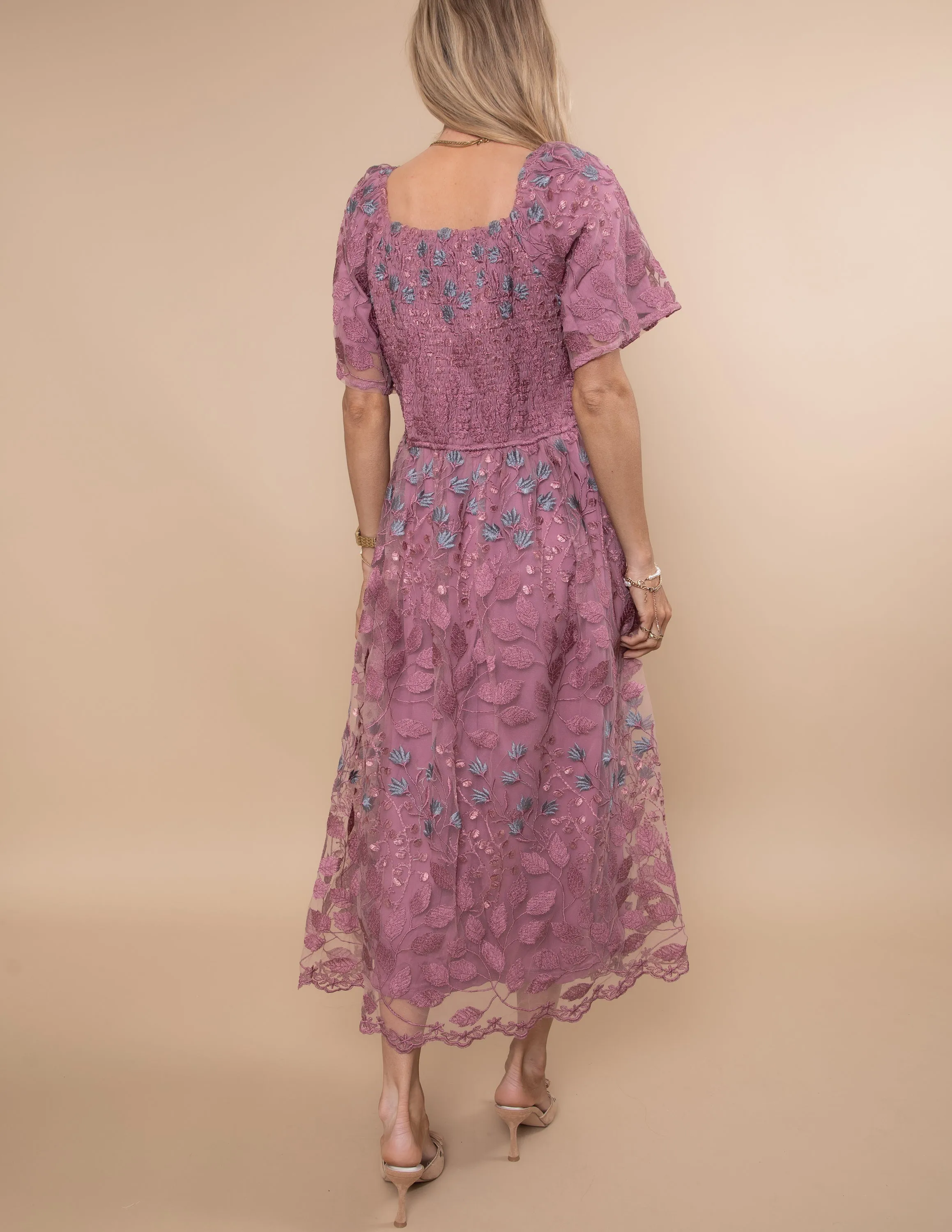 Haley Embroidered Mesh Dress sold by Shop Stevie product image thumbnail 3