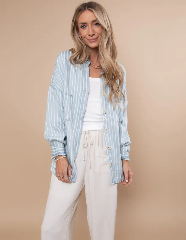 Shawn Striped Button Down sold by Shop Stevie