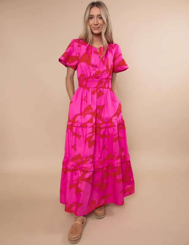 Jolene Poplin Tiered Maxi Dress sold by Shop Stevie