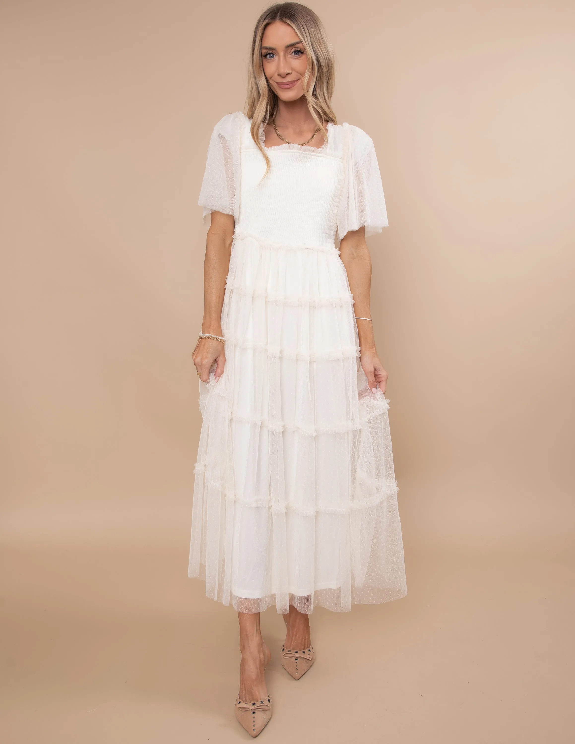 Helena Ruffled Dress sold by Shop Stevie product image thumbnail 4