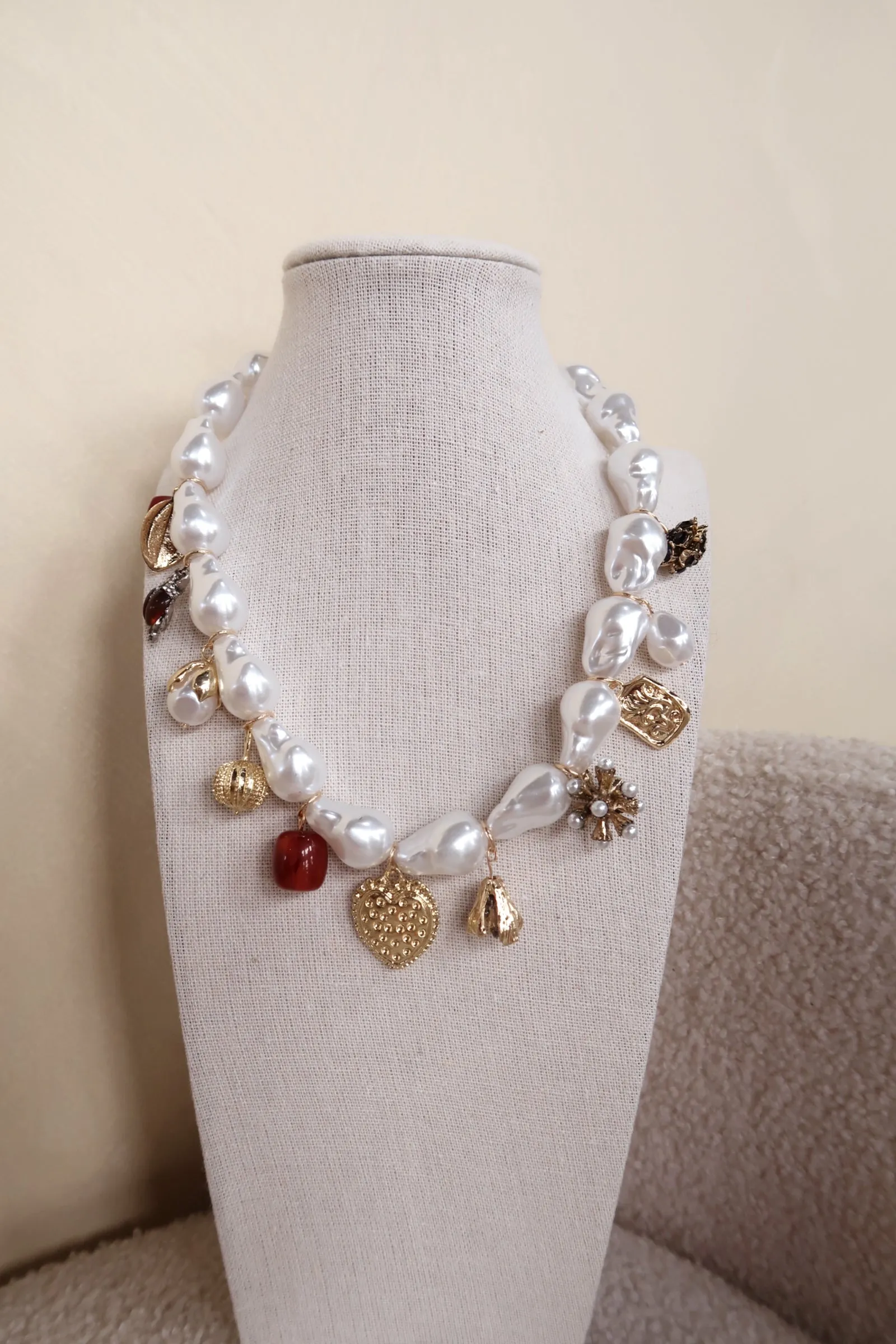 Pearl Charm Necklace sold by Shop Stevie