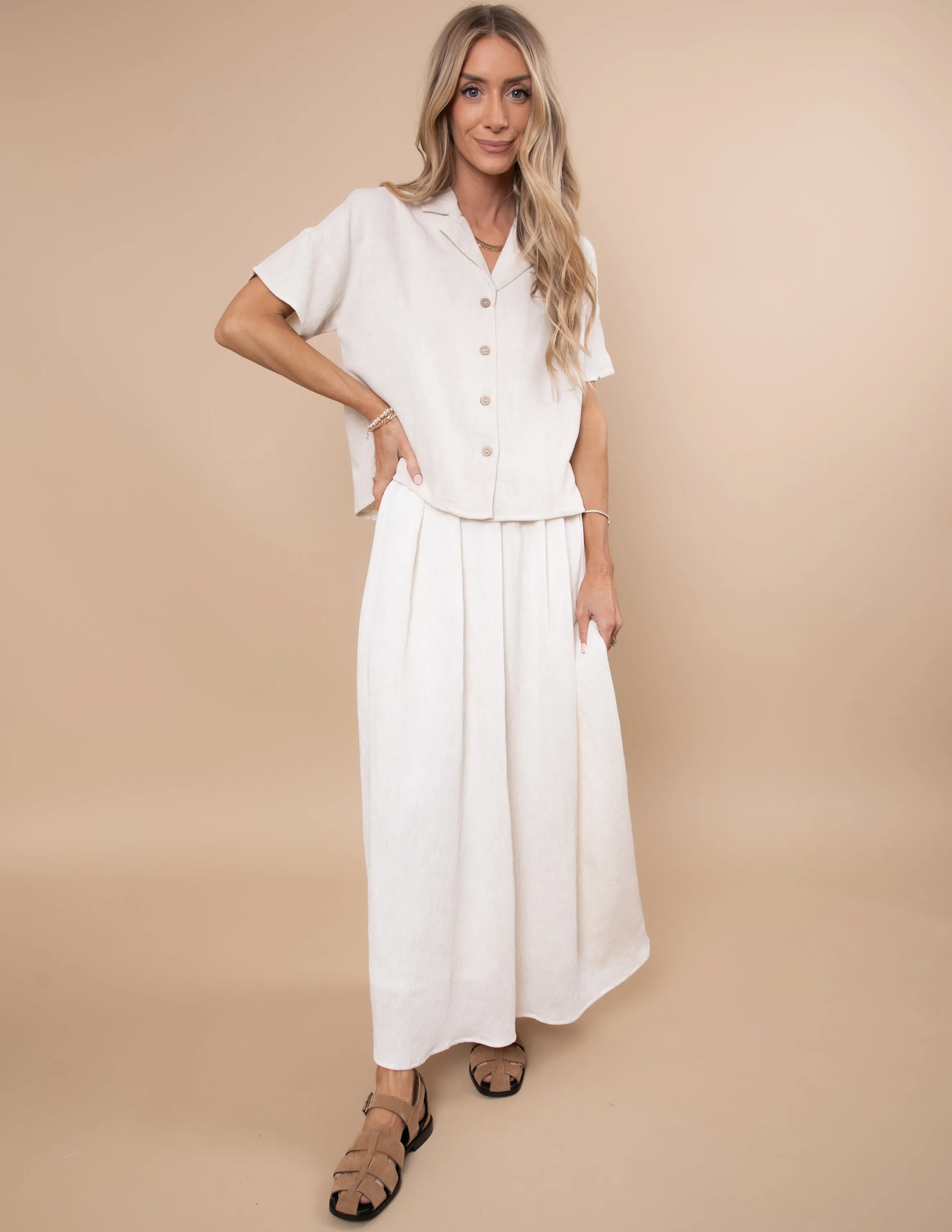 Federica Midi Skirt sold by Shop Stevie