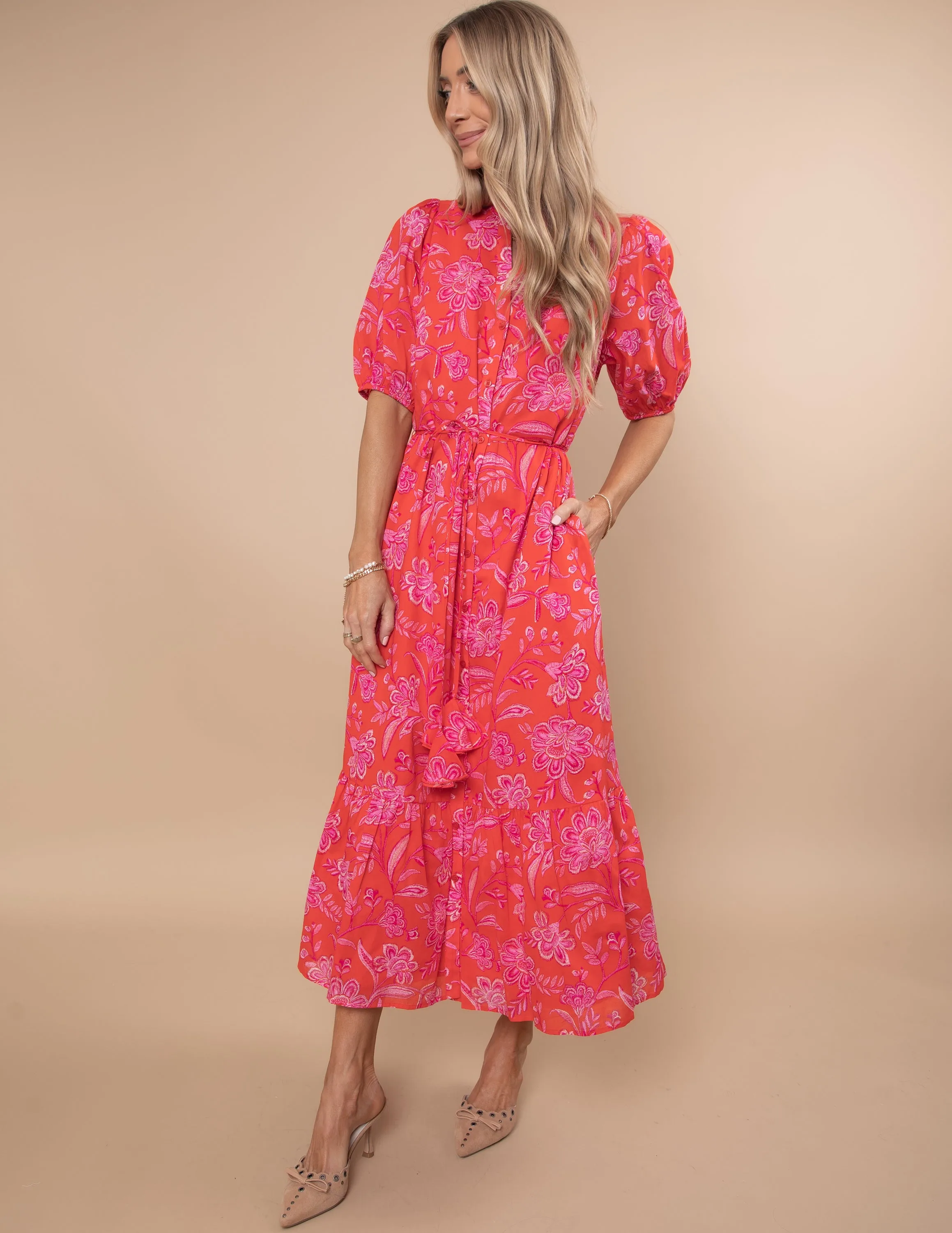 Aria Floral Midi Dress sold by Shop Stevie product image thumbnail 3