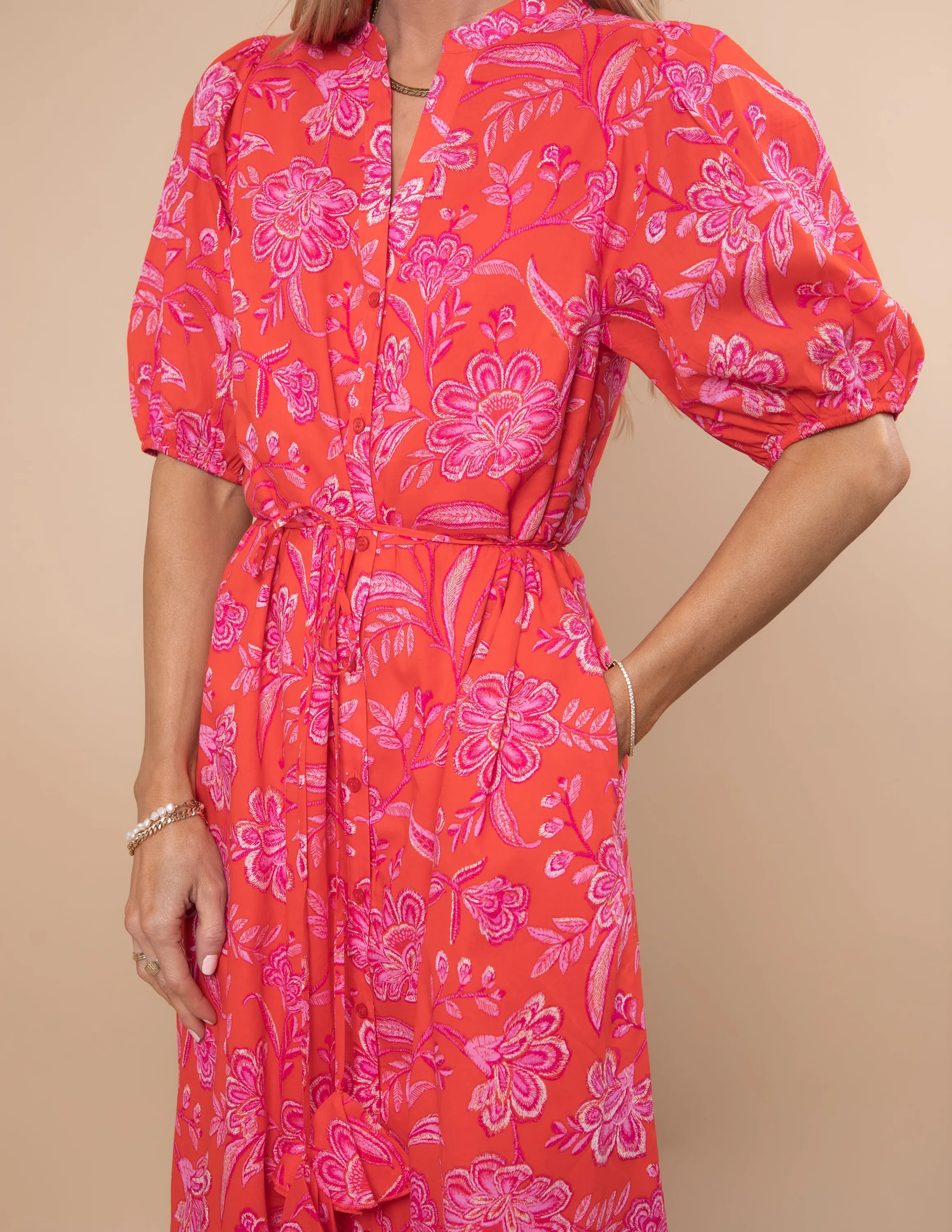 Aria Floral Midi Dress sold by Shop Stevie product image thumbnail 4