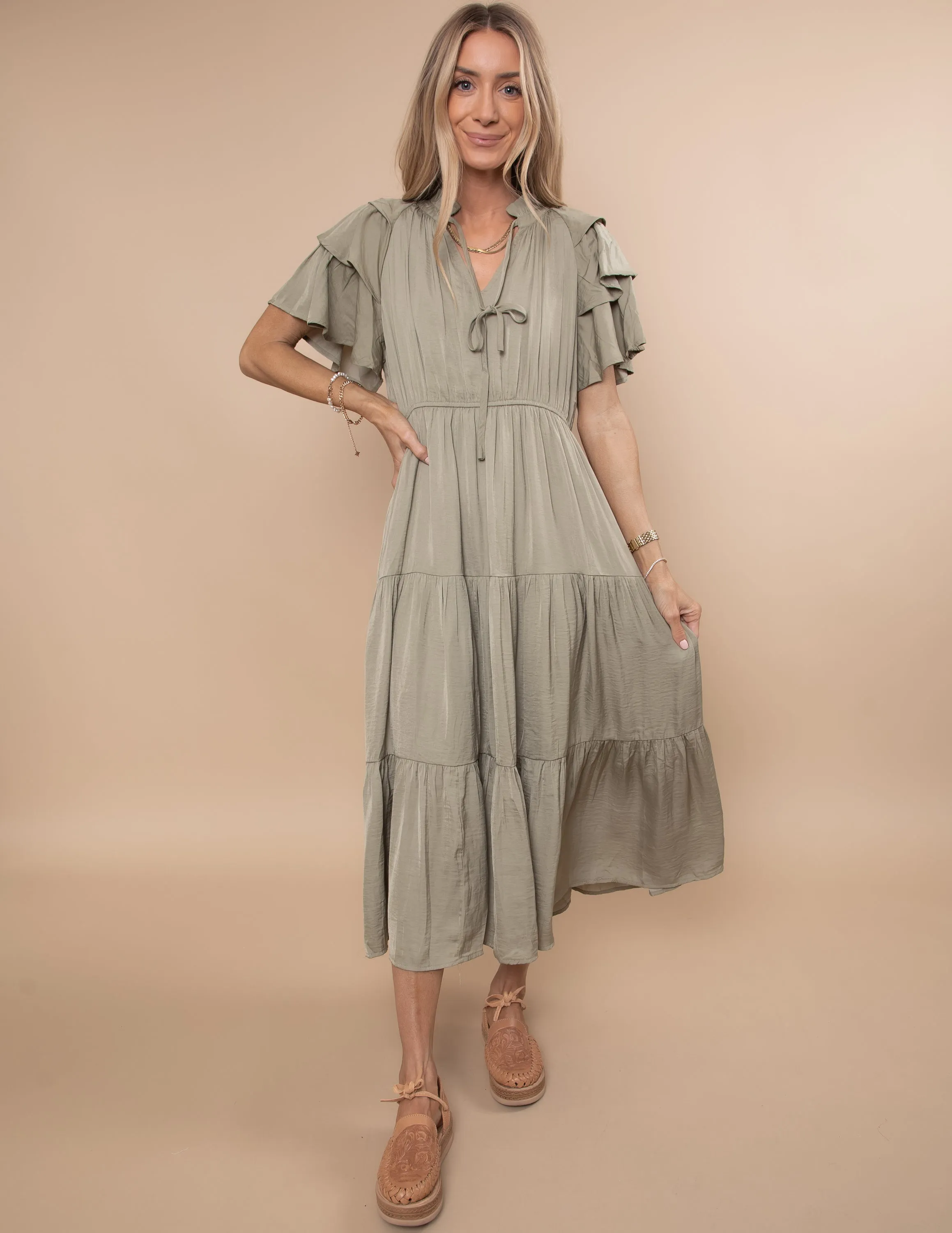 Leah Midi Dress sold by Shop Stevie