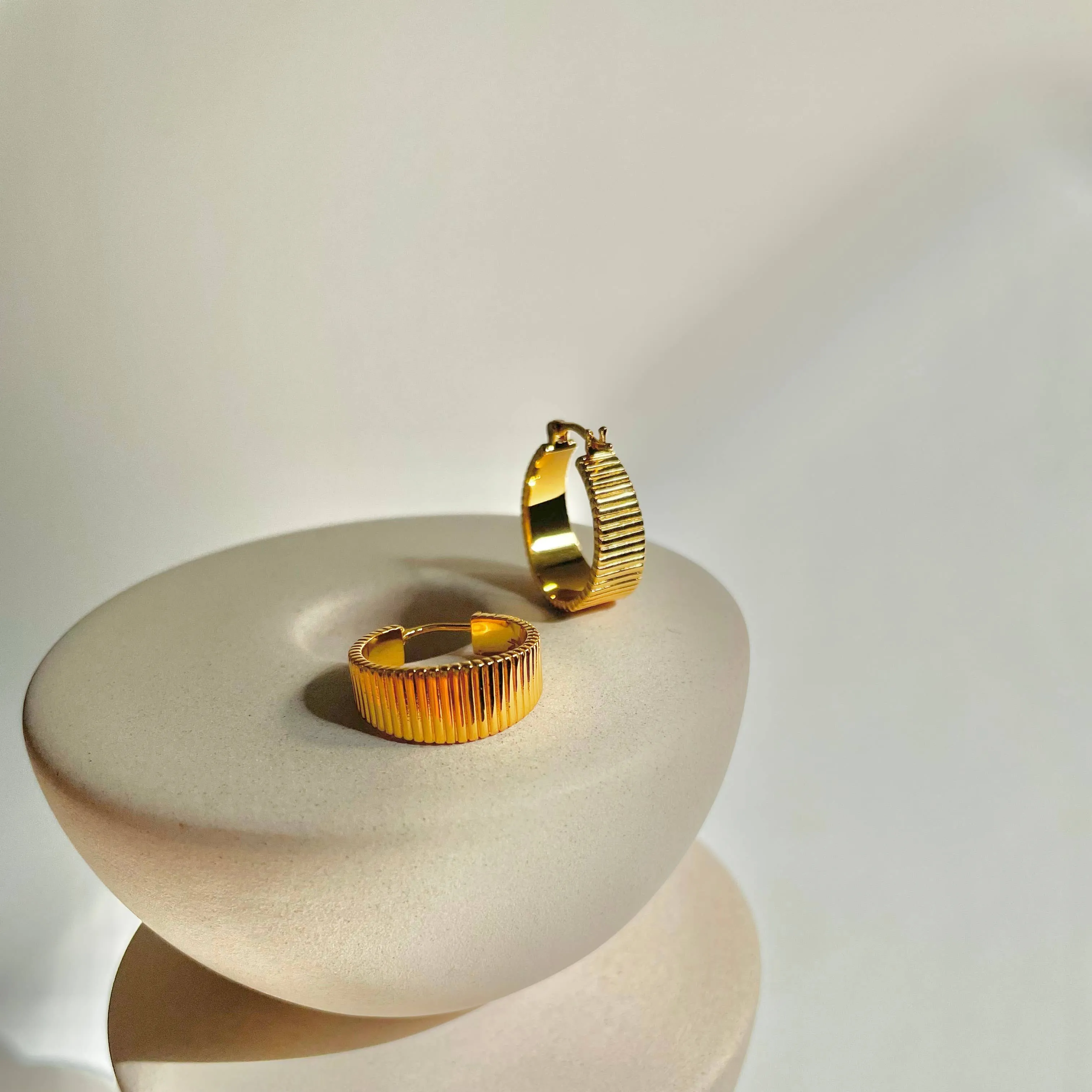 Ribbed Chunky Hoops sold by Shop Stevie