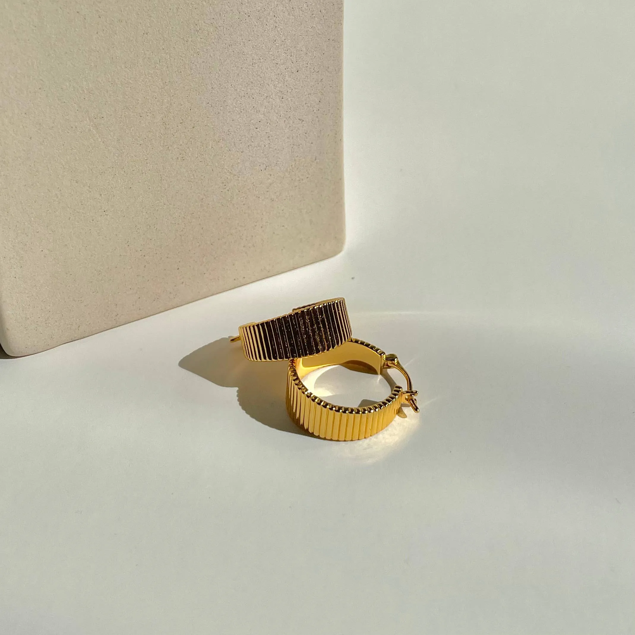 Ribbed Chunky Hoops sold by Shop Stevie product image thumbnail 2