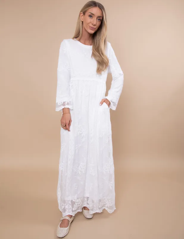 Julia Lace Maxi Temple Dress sold by Shop Stevie
