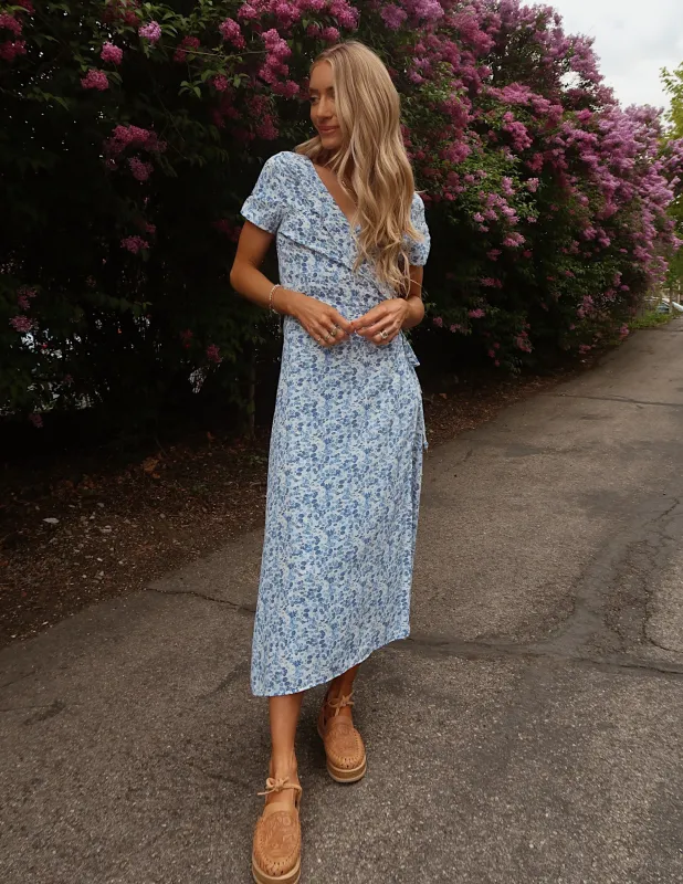 Blue Skies Floral Dress sold by Shop Stevie