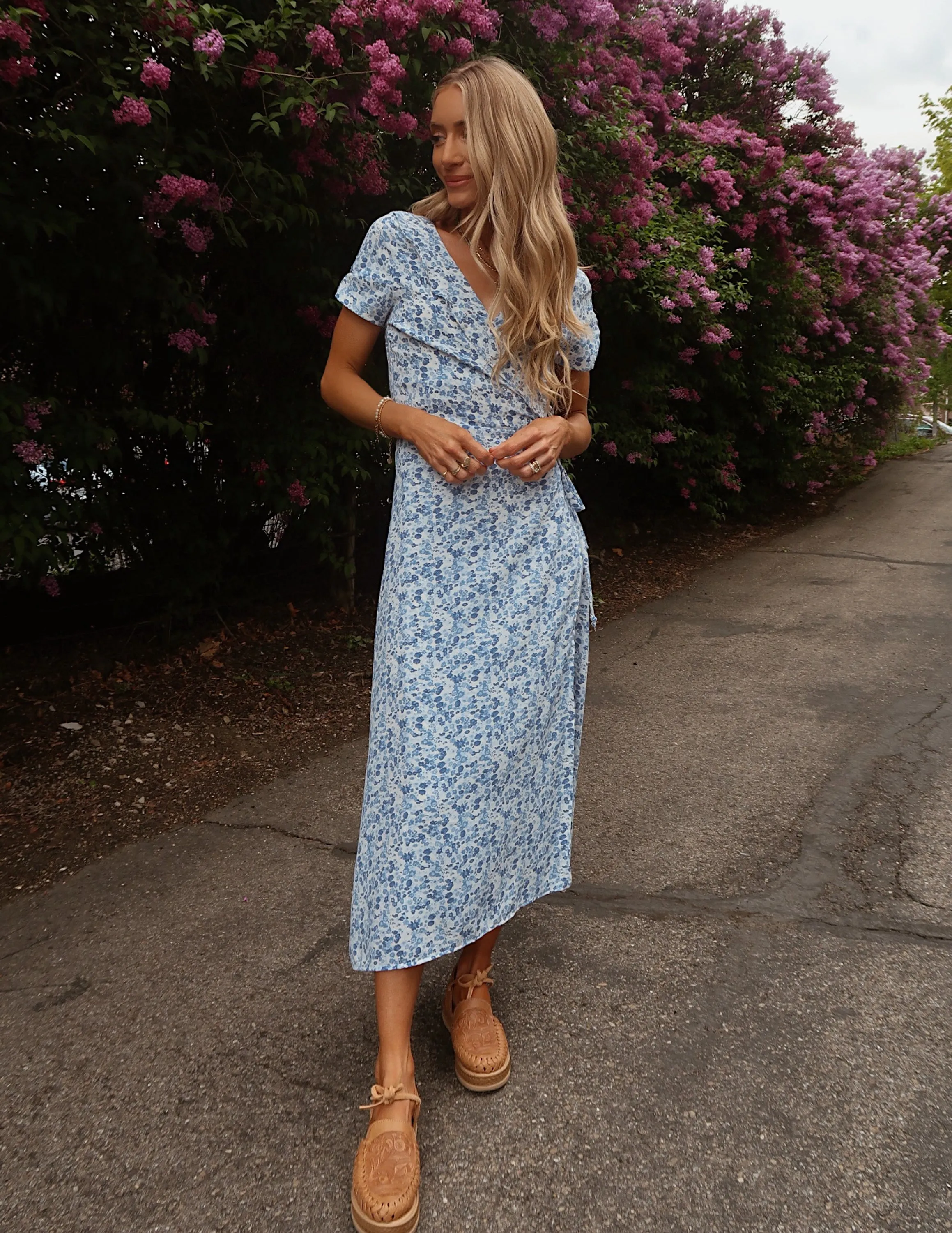 Blue Skies Floral Dress sold by Shop Stevie