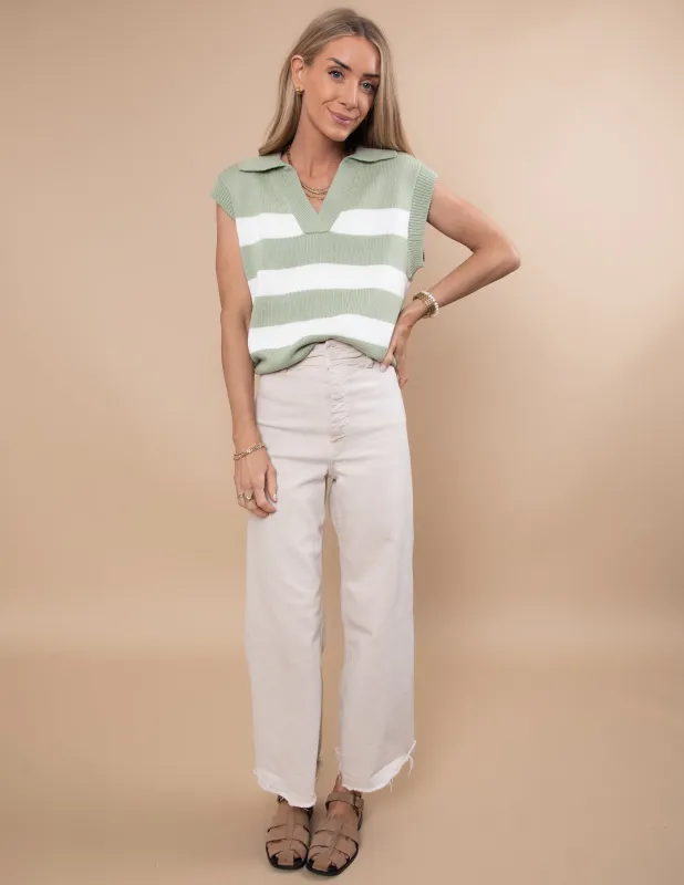 Layne Striped Polo Top sold by Shop Stevie