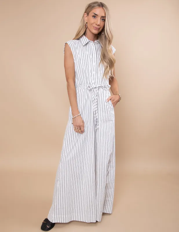 Demi Striped Jumpsuit sold by Shop Stevie