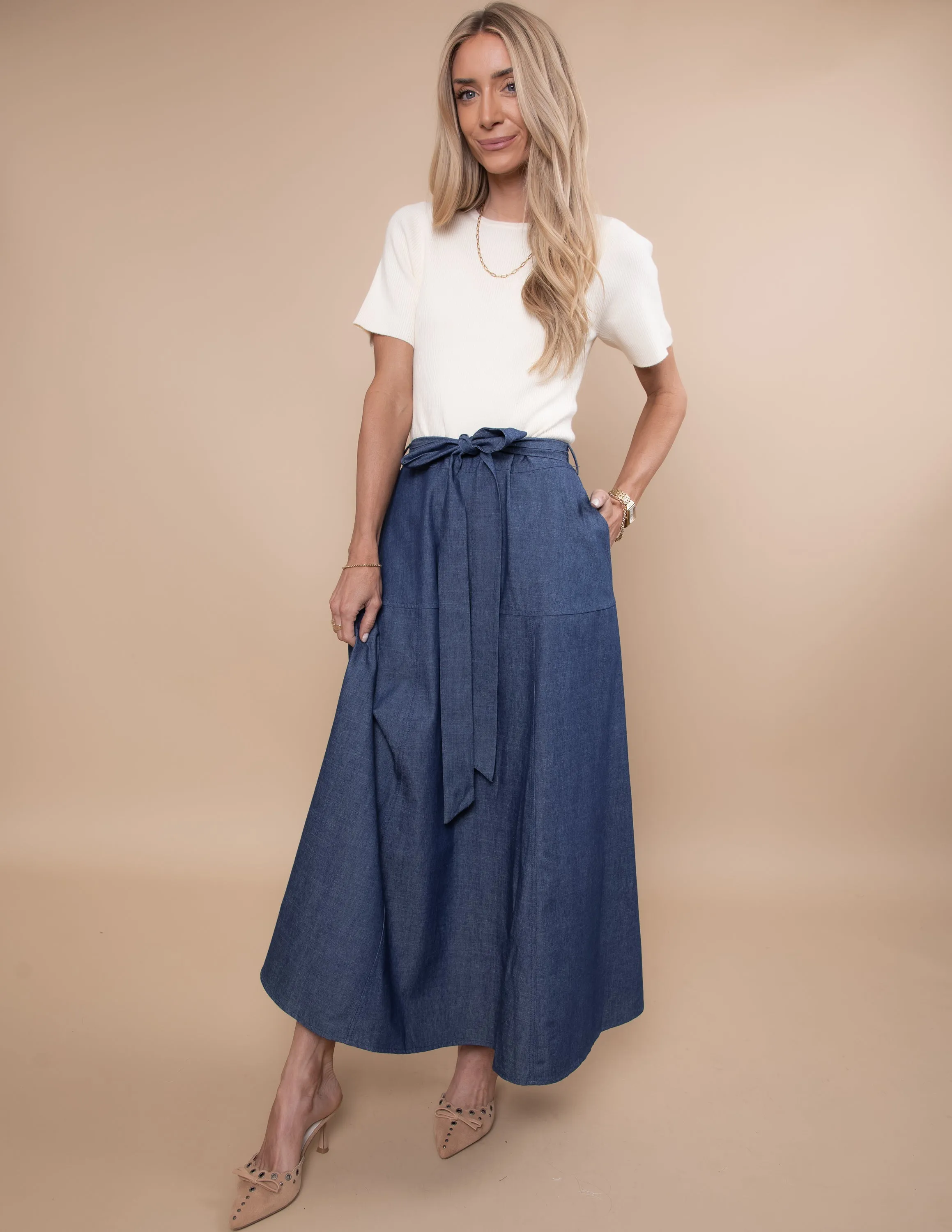 Miranda Denim Dress sold by Shop Stevie