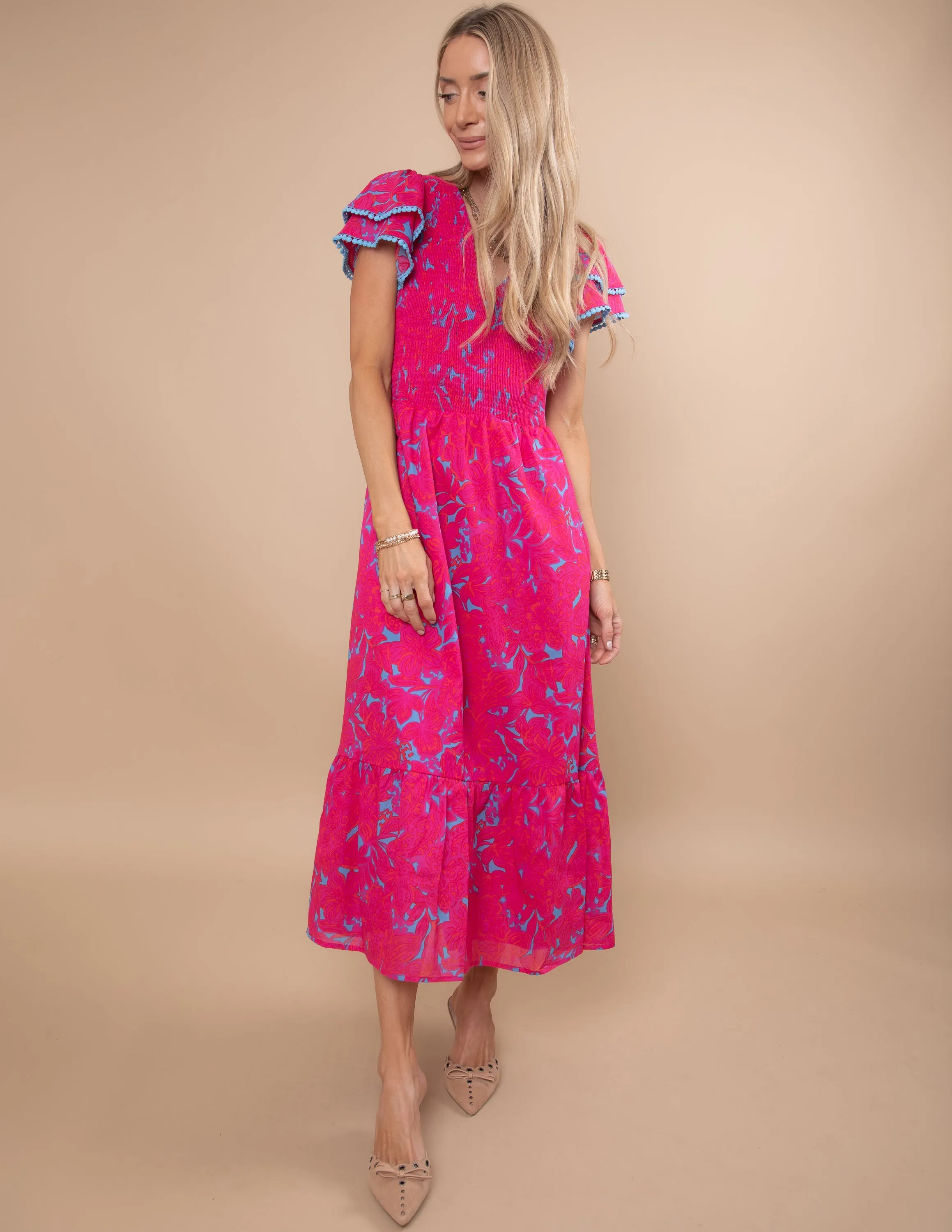 Delina Floral Midi Dress sold by Shop Stevie product image thumbnail 3