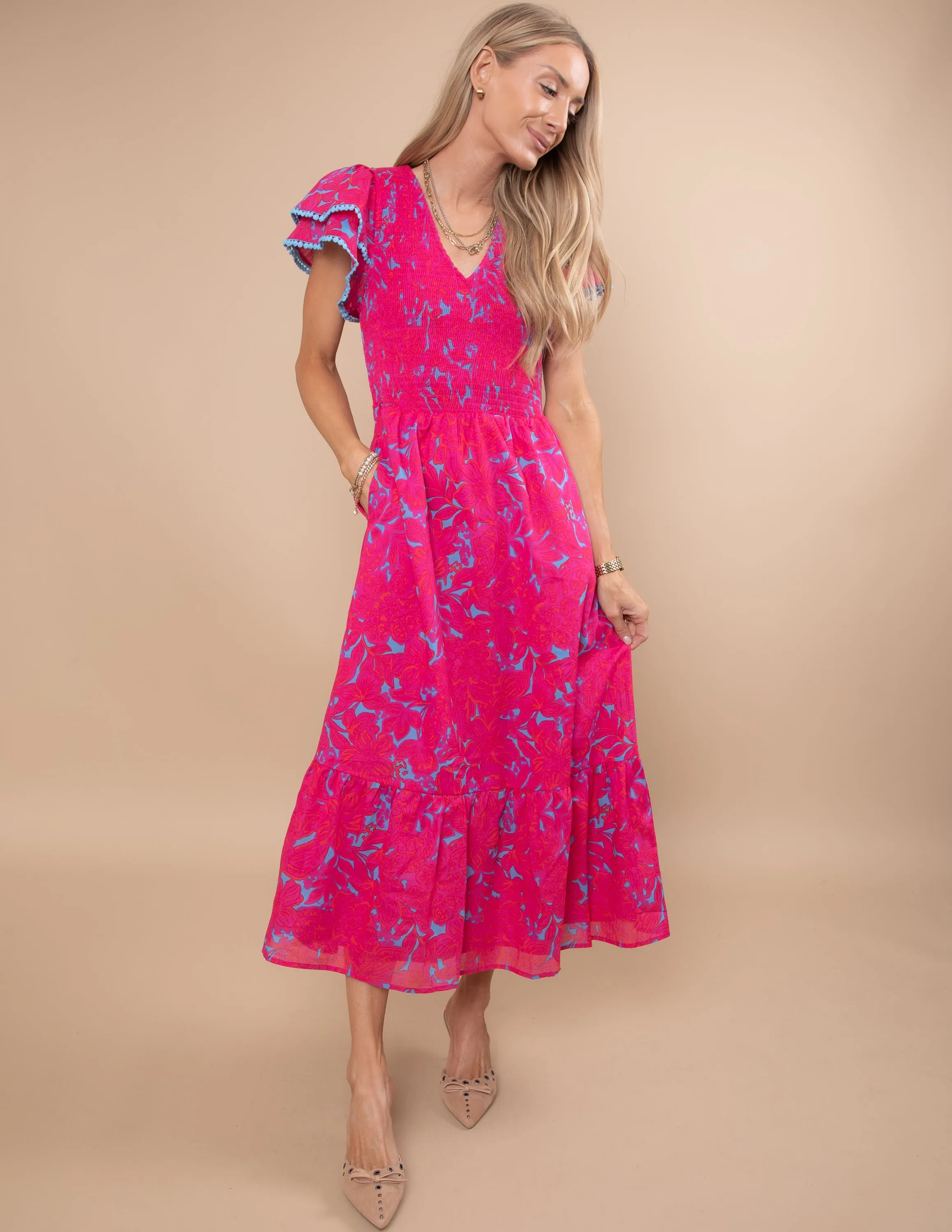 Delina Floral Midi Dress sold by Shop Stevie product image thumbnail 2