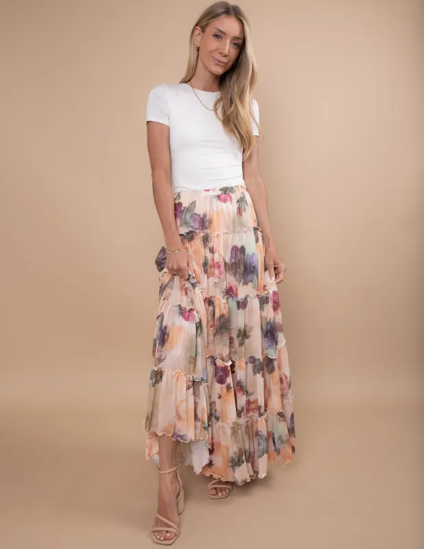 Soft Petals Maxi Skirt sold by Shop Stevie