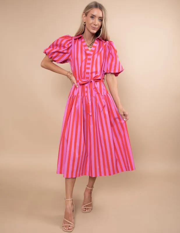 Rosy Striped Dress sold by Shop Stevie