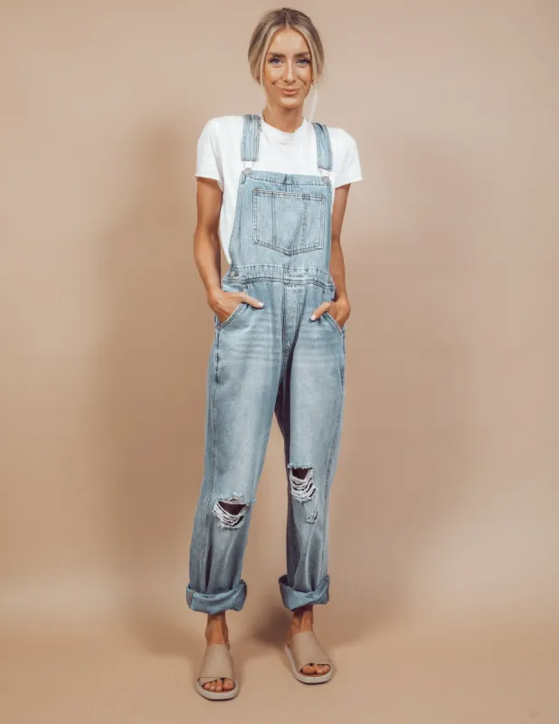Francesca Denim Overalls sold by Shop Stevie