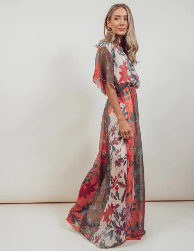 Kirsten Floral Printed Maxi Dress sold by Shop Stevie