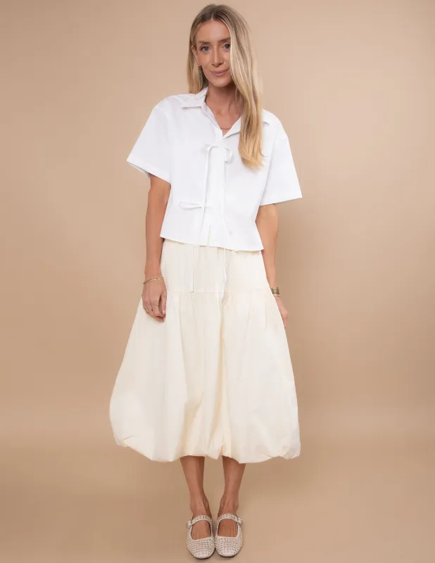 Wrenley Puffed Hem Skirt sold by Shop Stevie