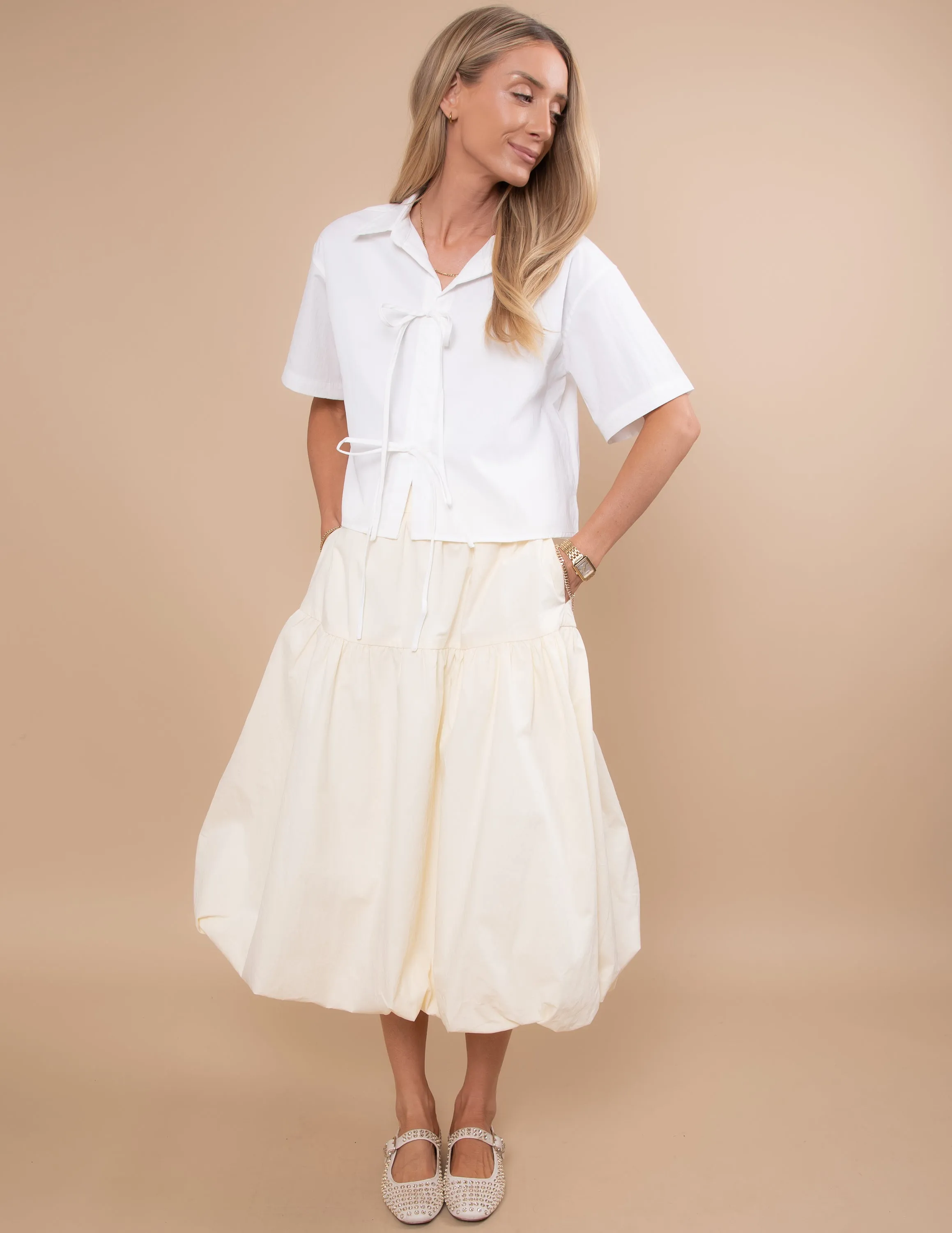 Wrenley Puffed Hem Skirt sold by Shop Stevie product image thumbnail 2