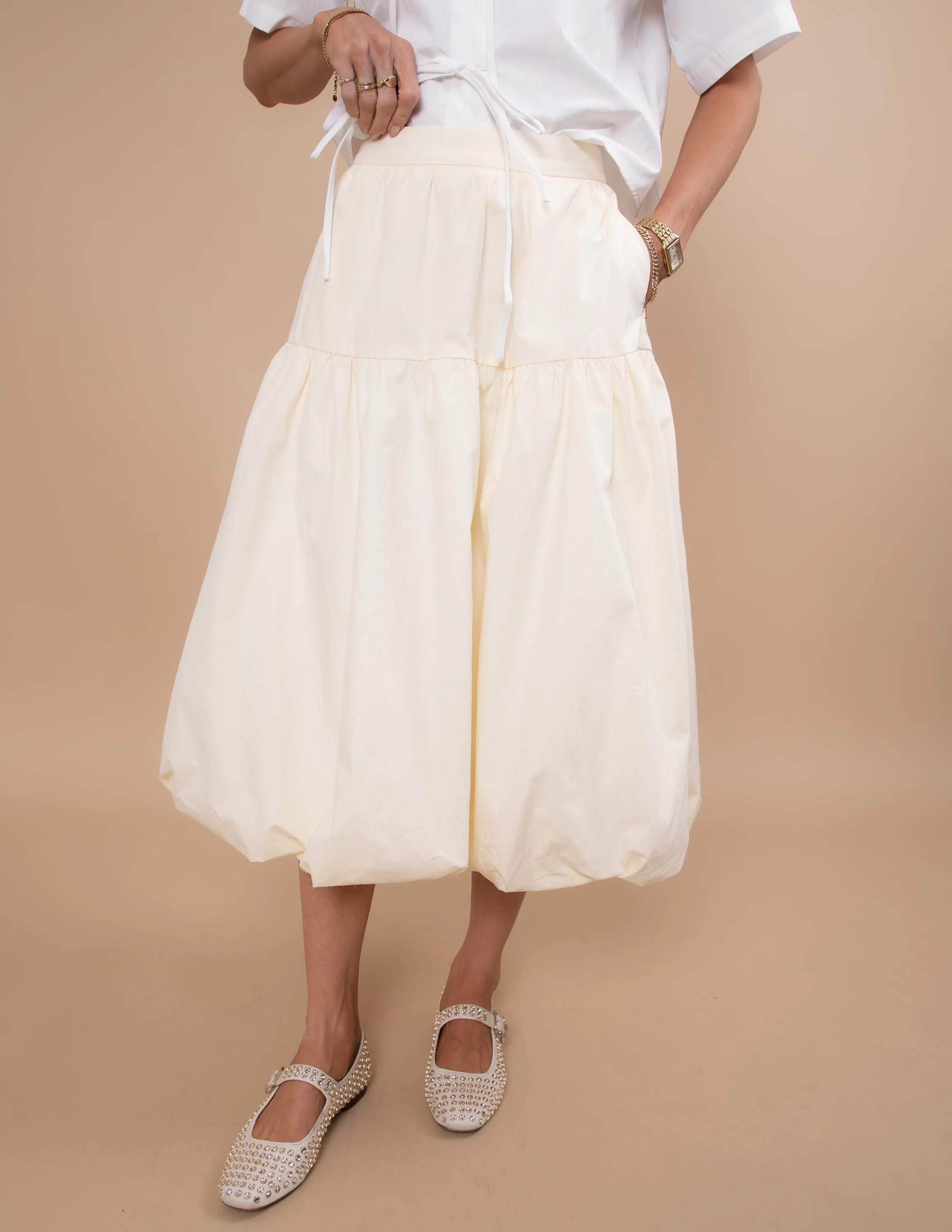 Wrenley Puffed Hem Skirt sold by Shop Stevie product image thumbnail 3