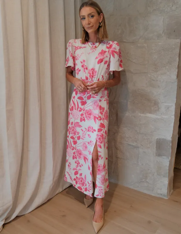 Clarice Bloom Midi Dress sold by Shop Stevie