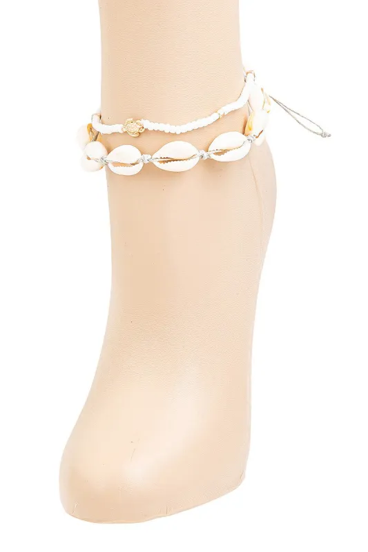 Beaded Cowrie Shell Anklet sold by Shop Stevie
