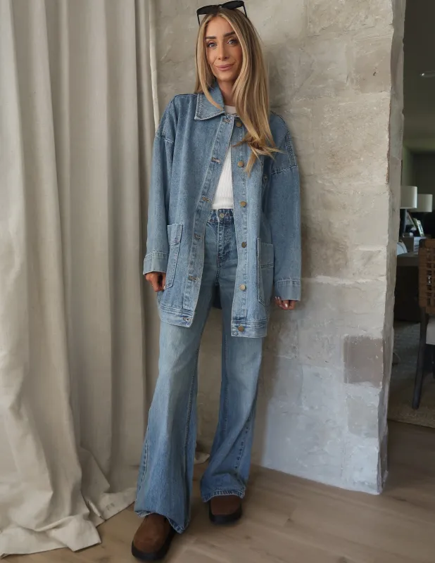 Kara Denim Jacket sold by Shop Stevie