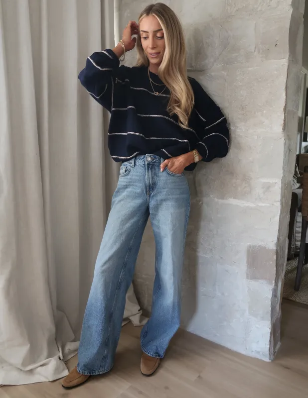 Weekender Striped Sweater sold by Shop Stevie