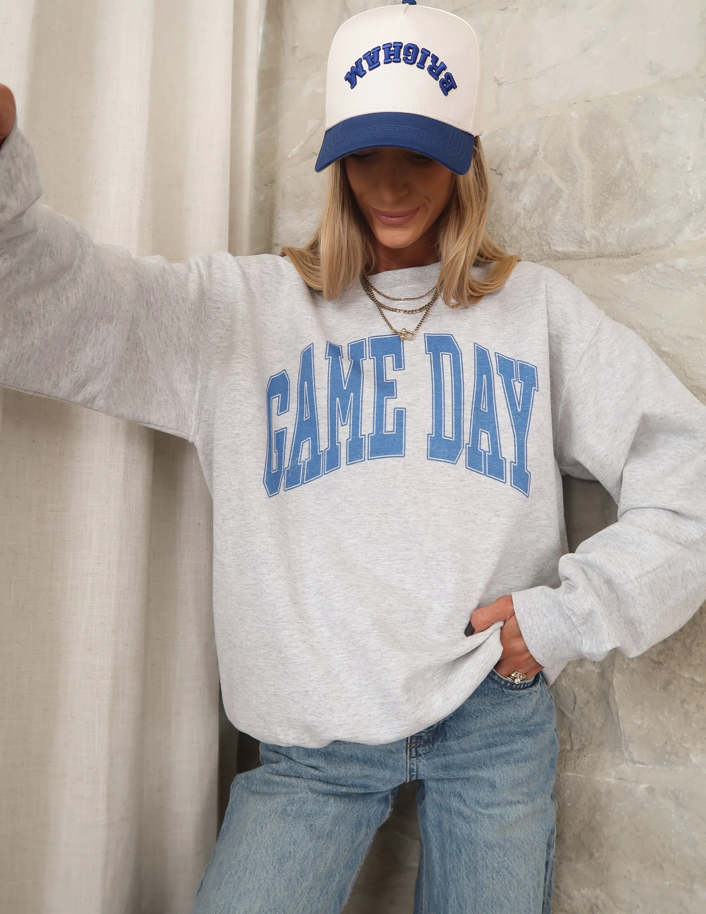 Game Day Oversized Graphic Sweatshirt sold by Shop Stevie